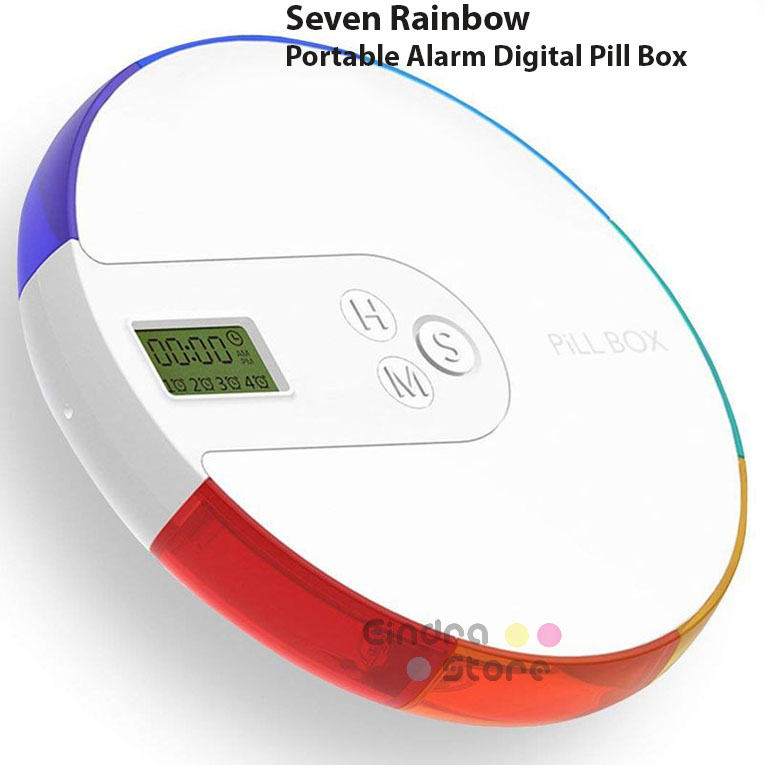 Seven Rainbow Portable Alarm Pill Box